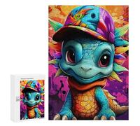 Rompecabezas para Adolescentes 300 PCS Colorful Dinosaur Artwork -5 Rompecabezas para Adultos Juego Familiar Regalo De Cumpleaños Interacción Entre Padres E Hijos 300 PCS