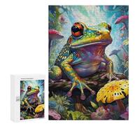 Rompecabezas para Adolescentes 300 PCS Colorful Fantasy Frog-2 Rompecabezas para Adultos Juegos Relajantes Corte De Precisión Juego Desafiante Regalos 300 PCS