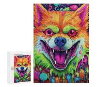 Rompecabezas para Adolescentes 300 PCS Colorful Fox Portrait -8 Rompecabezas para Adultos Juego Familiar Regalo De Cumpleaños Interacción Entre Padres E Hijos 300 PCS