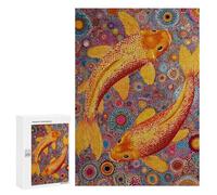Rompecabezas para Adolescentes 300 PCS Colorful Koi Fish Painting-13 Rompecabezas para Adolescentes Mejora La Memoria para Cumpleaños, Navidad Hermoso Juego De Diseño 300 PCS
