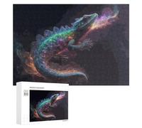 Rompecabezas para Adolescentes 300 PCS Colorful Lizard in Space Rompecabezas para Adultos Juego Familiar Regalo De Cumpleaños Interacción Entre Padres E Hijos 300 PCS