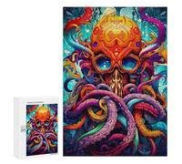 Rompecabezas para Adolescentes 300 PCS Colorful Octopus Rompecabezas para Adultos Juguetes Antiestrés para La Diversión Familiar Interacción Entre Padres E Hijos 300 PCS