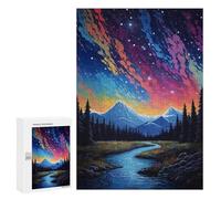 Rompecabezas para Adolescentes 300 PCS Colors of The Mountain Sky Rompecabezas para Adultos Juego Familiar Decoración Desafiante De Completar 300 PCS