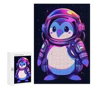 Rompecabezas para Adolescentes 300 PCS Cool Astronaut Penguin Rompecabezas para Adultos Juegos Relajantes Desafío Difícil Desafío Educativo 300 PCS