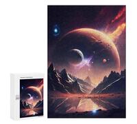 Rompecabezas para Adolescentes 300 PCS Cosmic Reflection Rompecabezas para Adultos Juguetes Antiestrés para La Diversión Familiar Interacción Entre Padres E Hijos 300 PCS