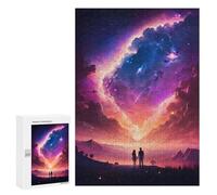 Rompecabezas para Adolescentes 300 PCS Cosmos Sunset Couple Space Rompecabezas para Adultos Juegos Relajantes Decoración Perfecta Regalos De Cumpleaños Y Únicos 300 PCS