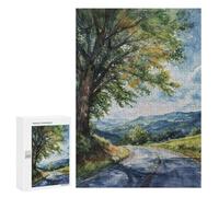 Rompecabezas para Adolescentes 300 PCS Country Road View Rompecabezas para Adultos Juegos Relajantes Decoración Perfecta Regalos De Cumpleaños Y Únicos 300 PCS