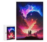 Rompecabezas para Adolescentes 300 PCS Couple of Vibrant Universe Rompecabezas para Adultos Juguetes Antiestrés para La Diversión Familiar Interacción Entre Padres E Hijos 300 PCS