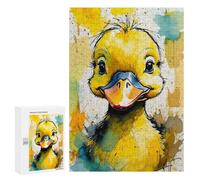 Rompecabezas para Adolescentes 300 PCS Cute Duckling Watercolor Rompecabezas Juguetes Antiestrés Corte De Precisión Interacción Entre Padres E Hijos 300 PCS