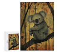 Rompecabezas para Adolescentes 300 PCS Cute Koala Rompecabezas Juguetes Antiestrés Corte De Precisión Interacción Entre Padres E Hijos 300 PCS