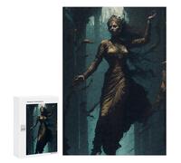 Rompecabezas para Adolescentes 300 PCS Dark Queen of The Underworld Rompecabezas para Adultos Juegos Familiares Análisis Y Lógica Actividades Divertidas En Casa 300 PCS