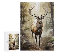 Rompecabezas para Adolescentes 300 PCS Deer Wild Rompecabezas para Adolescentes Juguetes Antiestrés Mejora La Memoria 300 PCS