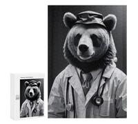 Rompecabezas para Adolescentes 300 PCS Doctor Bear Rompecabezas para Adultos Juegos Relajantes Decoración Perfecta Regalos De Cumpleaños Y Únicos 300 PCS