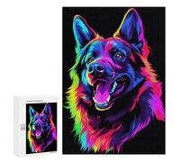 Rompecabezas para Adolescentes 300 PCS Dog Animal Neon Pet Friend Rompecabezas para Adultos Juguetes Antiestrés para La Diversión Familiar Interacción Entre Padres E Hijos 300 PCS