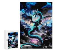 Rompecabezas para Adolescentes 300 PCS Dragon Gateway Landscape Rompecabezas para Adultos Juego De Ingenio Decoración del Hogar Regalos para Reducir El Estrés 300 PCS