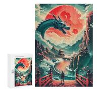 Rompecabezas para Adolescentes 300 PCS Dragon Sunset Watch Rompecabezas para Adolescentes Juguetes Antiestrés Mejora La Memoria 300 PCS
