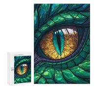 Rompecabezas para Adolescentes 300 PCS Dragons Gaze Stained Glass Rompecabezas para Adultos Juegos Relajantes Desafío Difícil Desafío Educativo 300 PCS