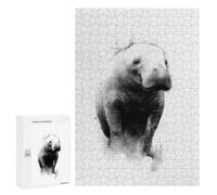 Rompecabezas para Adolescentes 300 PCS Dugong Inked Marine Mammal Rompecabezas para Adolescentes Juguetes Antiestrés Mejora La Memoria 300 PCS