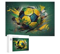 Rompecabezas para Adolescentes 300 PCS Dynamic Soccer Ball Artwork -3 Rompecabezas para Adultos Juego Familiar Regalo De Cumpleaños Interacción Entre Padres E Hijos 300 PCS