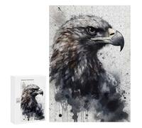 Rompecabezas para Adolescentes 300 PCS Eagle Beauty Black Ink Rompecabezas para Adultos Juego Familiar Decoración Desafiante De Completar 300 PCS