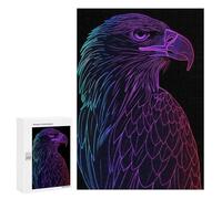 Rompecabezas para Adolescentes 300 PCS Eagle Bird Neon Animal Rompecabezas para Adolescentes Juguetes Antiestrés Mejora La Memoria 300 PCS