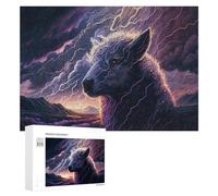 Rompecabezas para Adolescentes 300 PCS Electric Sheep in Stormy Sky Rompecabezas para Adultos Juegos Divertidos Análisis Y Lógica Interacción Entre Padres E Hijos 300 PCS