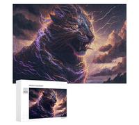 Rompecabezas para Adolescentes 300 PCS Electric Tiger Roar Wild Energy Unleashed! Rompecabezas De Juguete Decoración De Pared Decoración del Hogar Cumpleaños Y Navidad 300 PCS