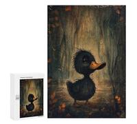 Rompecabezas para Adolescentes 300 PCS Enchanted Black Duckling Rompecabezas para Adultos Juego Práctico Decoración De Pared Cumpleaños Y Navidad 300 PCS