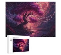 Rompecabezas para Adolescentes 300 PCS Enchanted Forest with Lightning Rompecabezas para Adultos Juegos Divertidos Análisis Y Lógica Interacción Entre Padres E Hijos 300 PCS