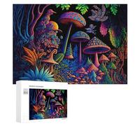 Rompecabezas para Adolescentes 300 PCS Enchanted Mushroom Forest -3 Rompecabezas Juguetes Antiestrés Decoración Diversión En Casa Actividades, 300 PCS
