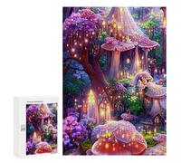 Rompecabezas para Adolescentes 300 PCS Enchanted Mushroom Forest Rompecabezas para Adultos Juego Práctico Que Mejora La Memoria Actividades Divertidas En Casa 300 PCS
