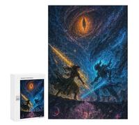 Rompecabezas para Adolescentes 300 PCS Epic Battle Under Cosmic Eye Rompecabezas Juguetes Antiestrés Corte De Precisión Interacción Entre Padres E Hijos 300 PCS