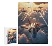 Rompecabezas para Adolescentes 300 PCS F-22 Raptor Jet Fighter Rompecabezas para Adultos Juego Familiar Decoración Desafiante De Completar 300 PCS
