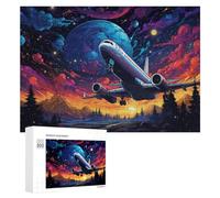 Rompecabezas para Adolescentes 300 PCS Fantasy Flight Cosmic Journey -2 Rompecabezas Juegos Relajantes Decoración del Hogar Regalos Y Cumpleaños Únicos 300 PCS