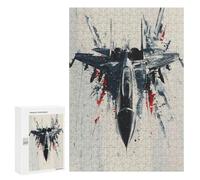 Rompecabezas para Adolescentes 300 PCS Fighter Jet Artwork Rompecabezas para Adultos Juegos Relajantes Decoración Actividades Divertidas En Casa 300 PCS