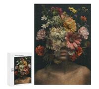 Rompecabezas para Adolescentes 300 PCS Floral Head Woman Colors Rompecabezas para Adultos Juegos Relajantes Desafío Difícil Desafío Educativo 300 PCS
