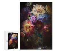 Rompecabezas para Adolescentes 300 PCS Flowers White Blue Pink Rompecabezas para Adultos Juguetes Antiestrés para La Diversión Familiar Interacción Entre Padres E Hijos 300 PCS