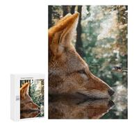 Rompecabezas para Adolescentes 300 PCS Fox Butterfly Reflection Rompecabezas para Adultos Juegos Relajantes Pero Divertidos Y Humorísticos 300 PCS