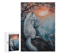 Rompecabezas para Adolescentes 300 PCS Fox Magical Fairy Tale Sun Rompecabezas para Adultos Juegos Relajantes Carrera De Velocidad Manual Desafiante De Completar 300 PCS