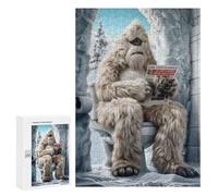 Rompecabezas para Adolescentes 300 PCS Funny Yeti on The Toilet Rompecabezas para Adultos Juguetes Antiestrés para La Diversión Familiar Interacción Entre Padres E Hijos 300 PCS