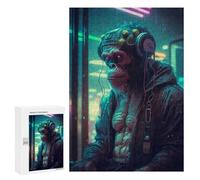 Rompecabezas para Adolescentes 300 PCS Futuristic Chimpanzee Rompecabezas para Adolescentes Juegos Relajantes Regalos para Mujeres Actividades Divertidas En Casa 300 PCS