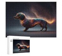 Rompecabezas para Adolescentes 300 PCS Galactic Dachshund Cosmic Canine Wonder -1 Rompecabezas para Adultos Juguetes De Bricolaje Desafío Difícil Cumpleaños 300 PCS