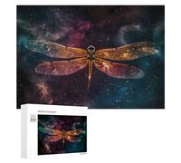 Rompecabezas para Adolescentes 300 PCS Galactic Dragonfly Cosmic Wonder Rompecabezas para Adultos Juguetes De Bricolaje Desafío Difícil Cumpleaños 300 PCS