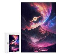 Rompecabezas para Adolescentes 300 PCS Galactic Mountain Aurora -2 Rompecabezas para Adultos Juguetes Antiestrés para La Diversión Familiar Interacción Entre Padres E Hijos 300 PCS