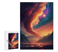 Rompecabezas para Adolescentes 300 PCS Galactic Symphony Fire Meets Ice Rompecabezas para Adultos Juego De Ingenio Decoración del Hogar Regalos para Reducir El Estrés 300 PCS