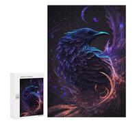 Rompecabezas para Adolescentes 300 PCS Galaxy Raven Crow Bird Rompecabezas Juguetes Antiestrés Corte De Precisión Interacción Entre Padres E Hijos 300 PCS