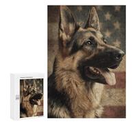 Rompecabezas para Adolescentes 300 PCS German Shepherd Dog Breed Information Rompecabezas para Adolescentes, Divertido Y Humorístico para Cumpleaños, Navidad, Regalos De Cumpleaños 300 PCS