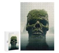 Rompecabezas para Adolescentes 300 PCS Giant Skull in The Water Rompecabezas para Adultos Juego De Ingenio Decoración del Hogar Regalos para Reducir El Estrés 300 PCS