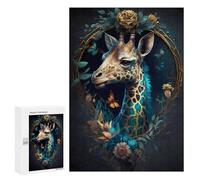 Rompecabezas para Adolescentes 300 PCS Giraffe in Enchanted Garden Rompecabezas Juguetes Antiestrés Decoración Diversión En Casa Actividades, 300 PCS