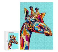 Rompecabezas para Adolescentes 300 PCS Giraffe WPAP Pop Art Rompecabezas para Adultos Juego Práctico Decoración De Pared Cumpleaños Y Navidad 300 PCS
